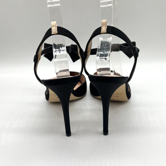 SJP Sarah Jessica Parker 42 EU 12 US Pola Black Point Toe Bow Heels Pumps Shoes - Picture 7 of 13